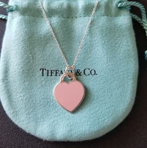 tiffany and co pink heart necklace